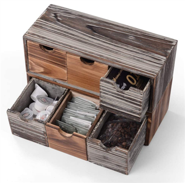 6-Houten opbergdoos met lade
