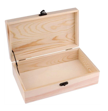 Rechthoekige houten geschenkdoos